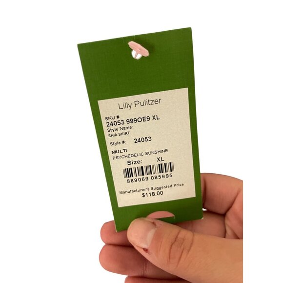 Lilly Pulitzer Womens Shia Midi Skirt XL Pink Psychedelic Sunshine 24053 NWT - Picture 5 of 13